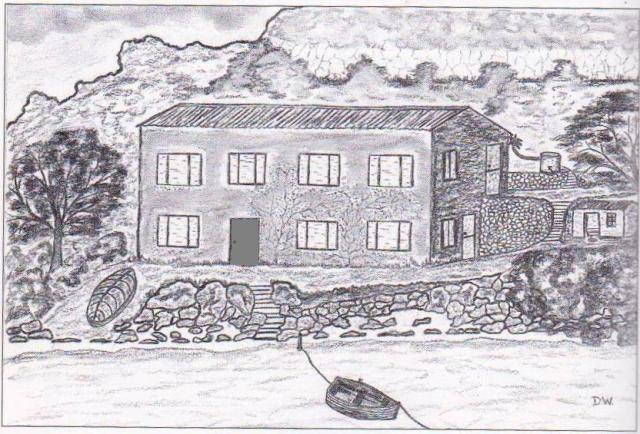 'Symphony', the house my father built.  (from a sketch by David Wightman included in his book 'Heads and Tales')