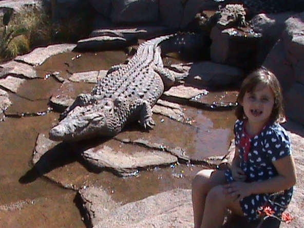 R and friend on Sunday.  No, not tampered with in any way.  The crocodile had, though, lost his appetite.